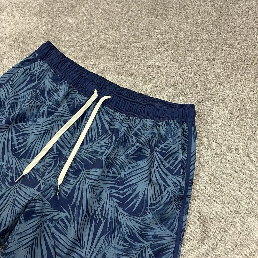 Fair Harbor Shorts Mens 2XL Swim Trunks Lined Blue Floral Beach Surf Athletic